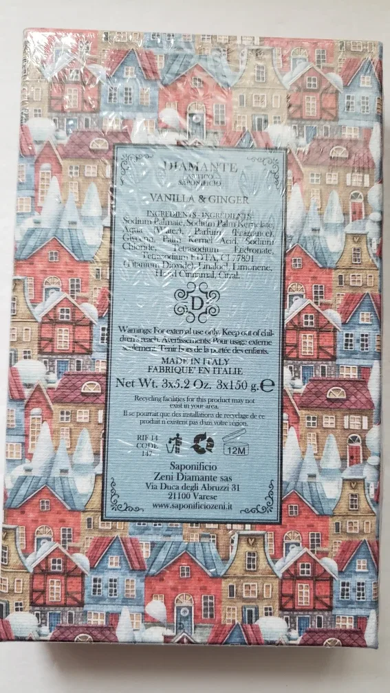 Diamante Luxury Bar Soap - Vanilla & Ginger - 3 x 85g image indicator(3)