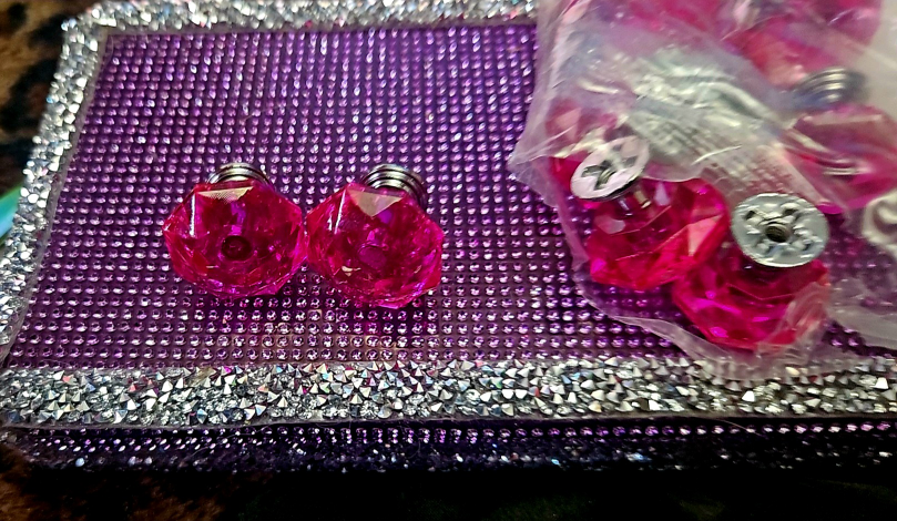 Pink Crystal Drawer Knobs - photo 2