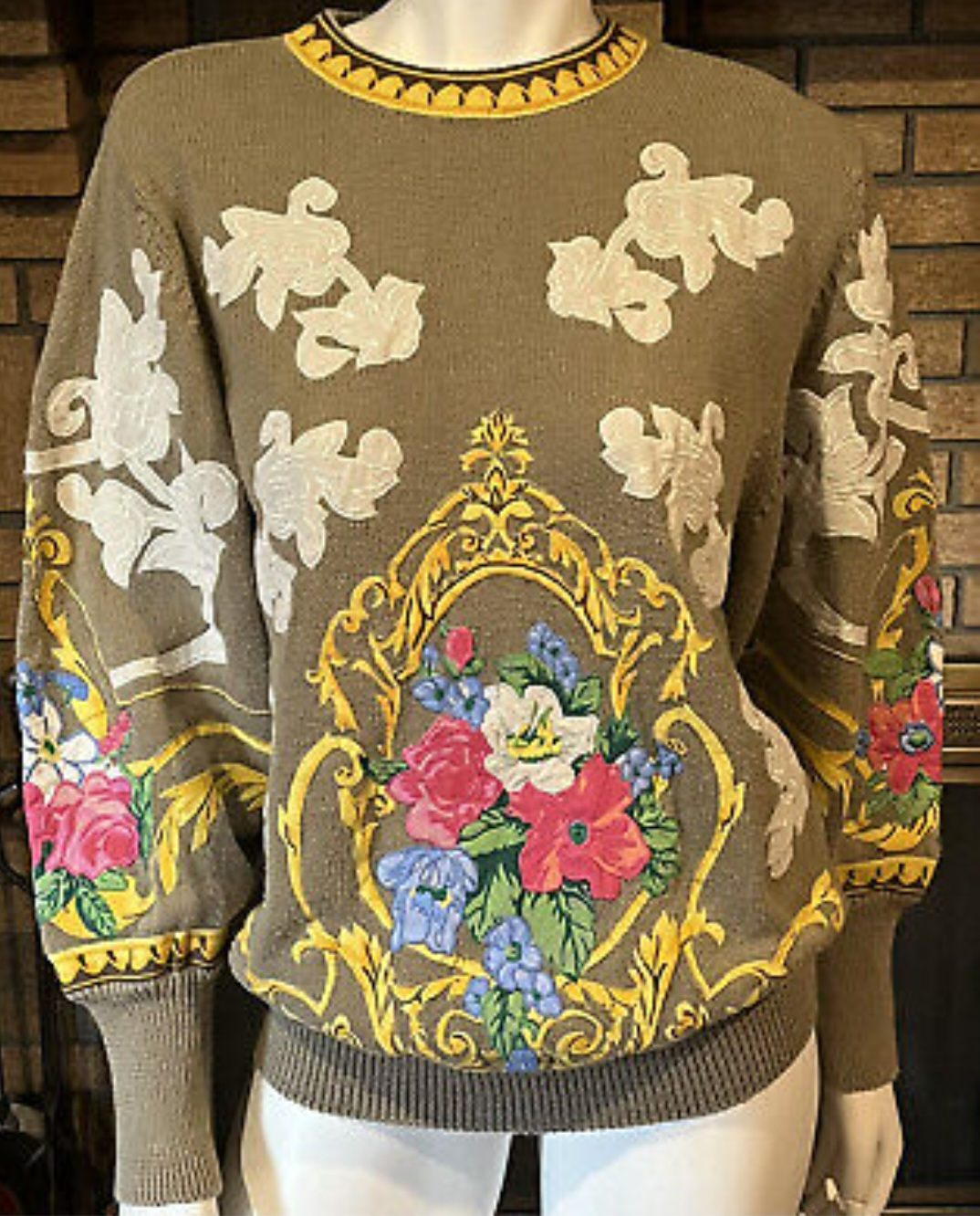 Vintage Floral Crewneck Sweater