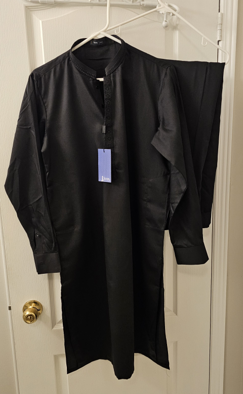 J. Black Youth 18 kameez shalwar Black.