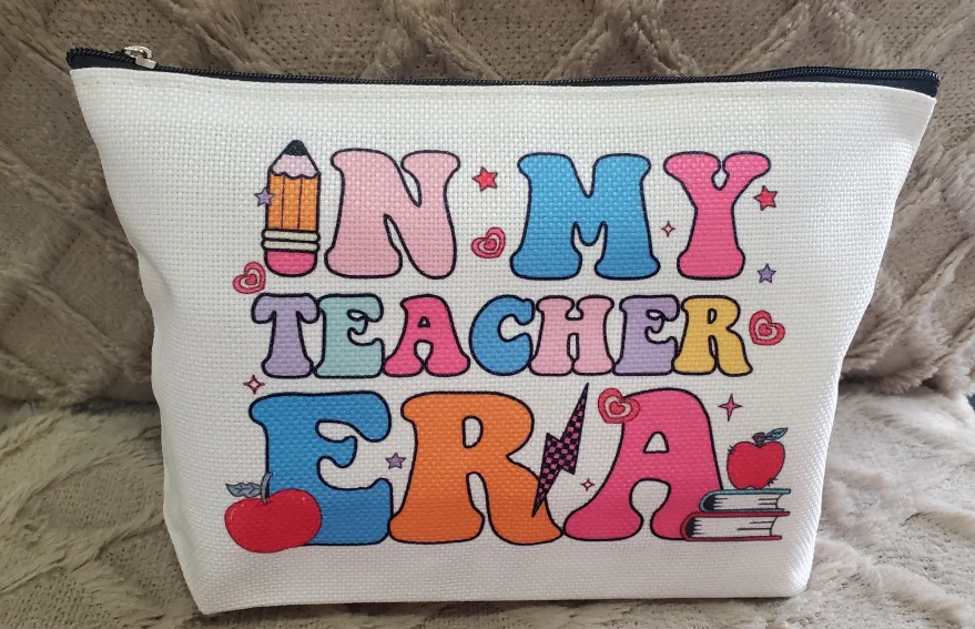 In My Teacher Era zipper pouch Makeup Bag image indicator(2)