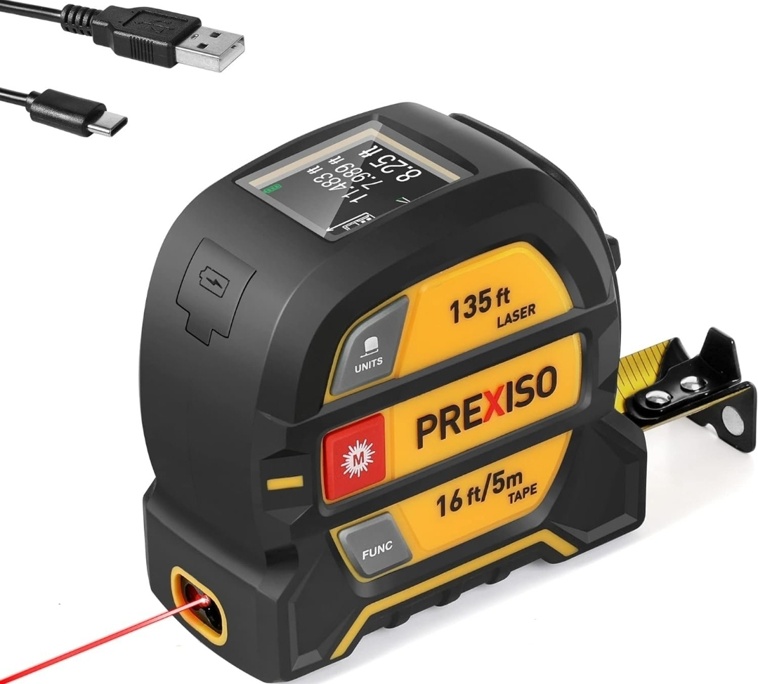 2 in 1 Rechargeable Laser and Tape Measure