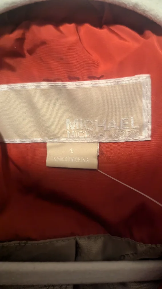 Michael Kors Red Quilted Jacket Size Small image indicator(5)