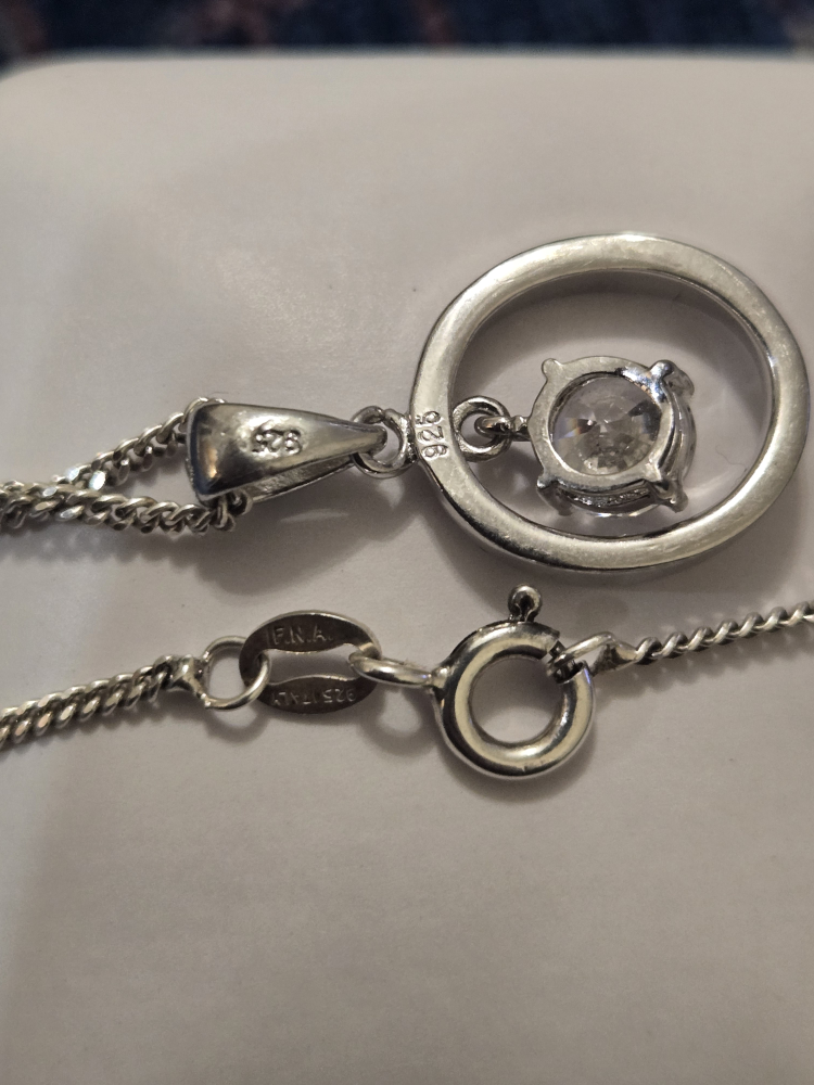 Elegant 925 Sterling Silver Pendant Necklace