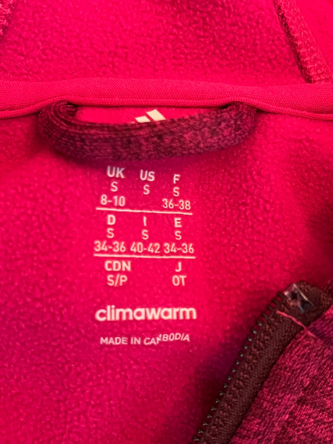 Adidas full zip fleece hoodie (new) image indicator(3)