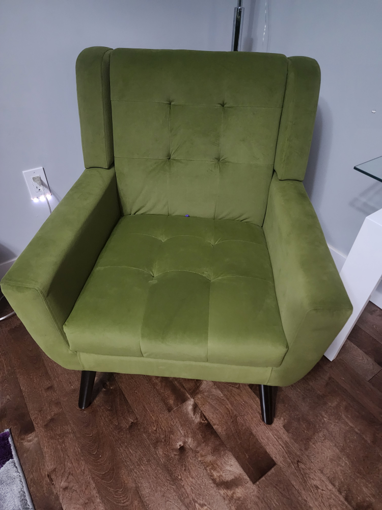 Tufted Upholstered  Armchair - Olive Green - photo 2