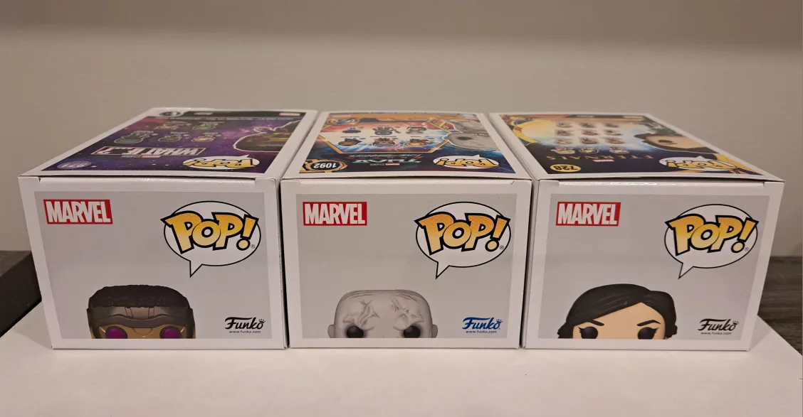 Marvel Funko Pop! T'Challa Star-Lord, Gorr, and Sersi image indicator(5)