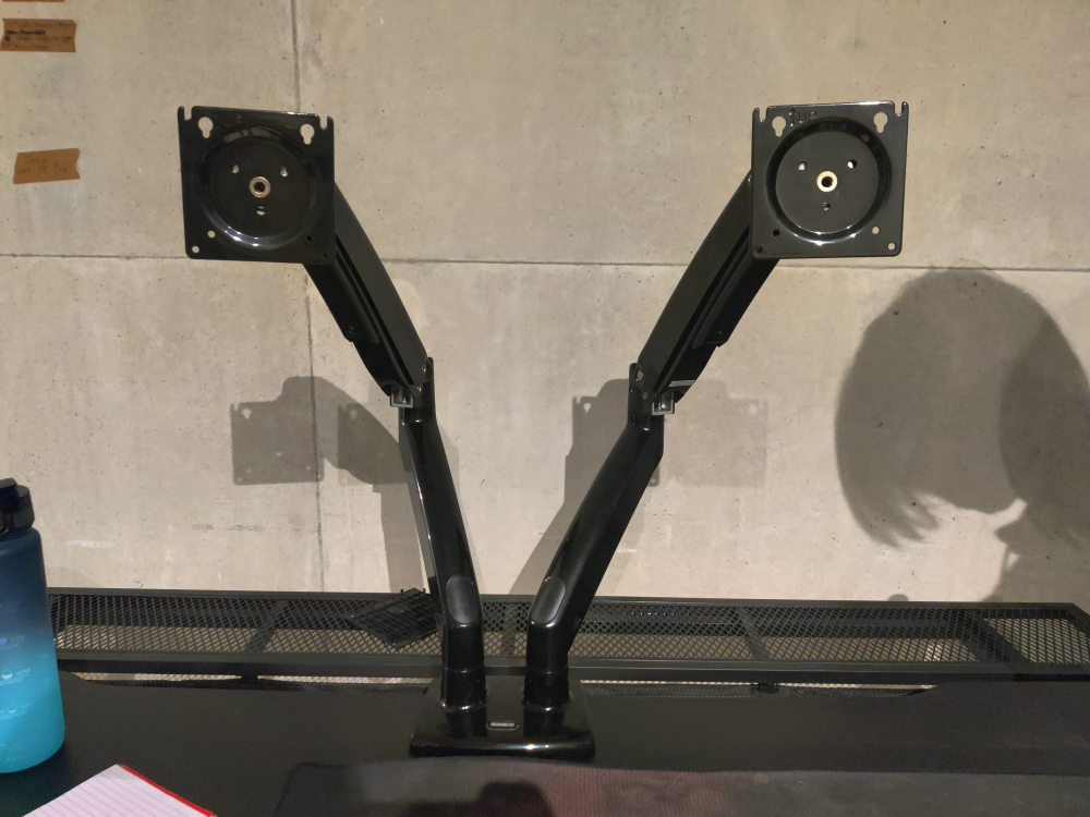 HUANUO Dual Monitor Arm – Adjustable Gas Spring Mount