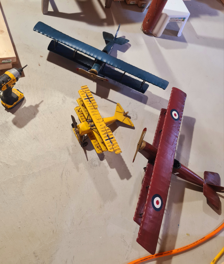 Three Vintage Airplane Models