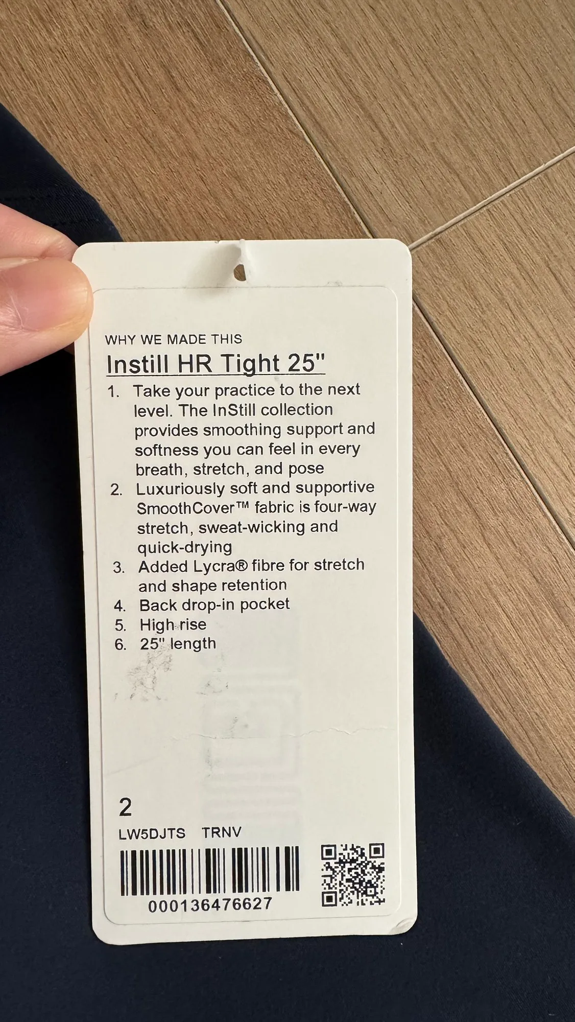 BNWT! Lululemon Instill navy leggings image indicator(3)