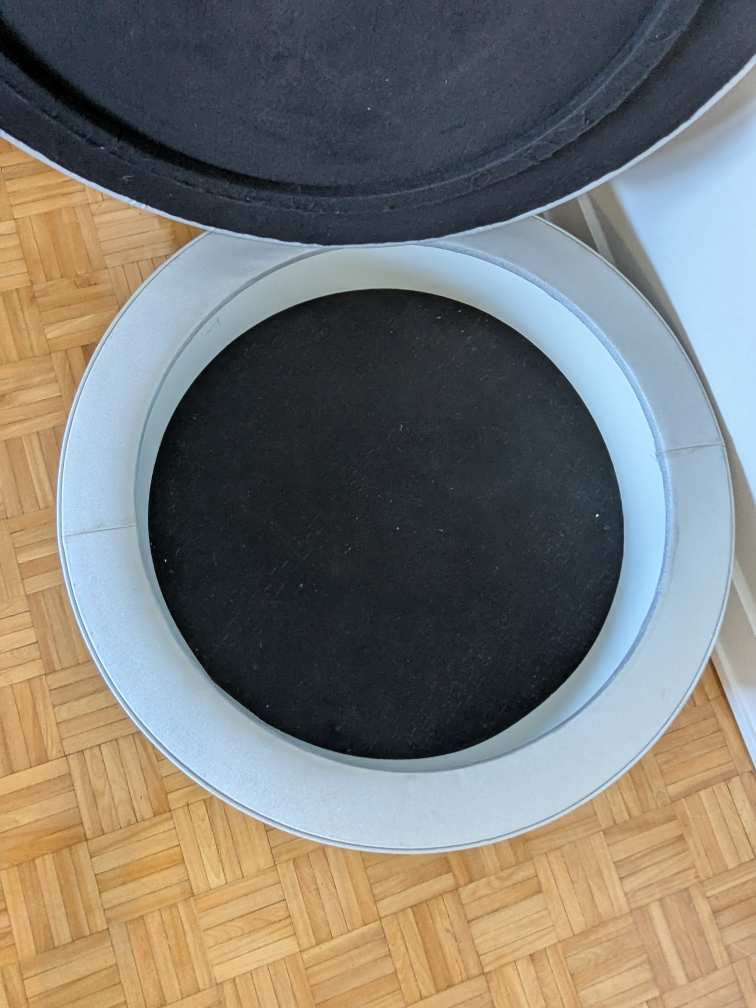 Round Storage Ottoman - Light Grey