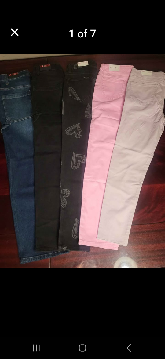 Bundle of Girls' Jeans - Various Colours & Styles Size 14