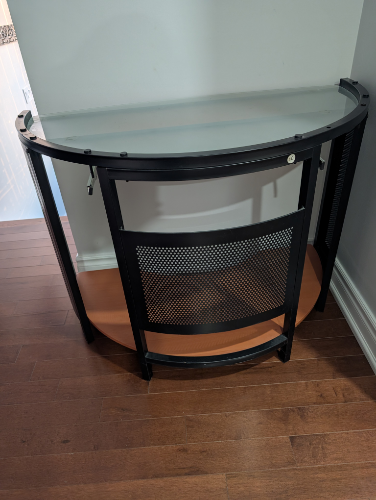 Corner Computer Desk with Glass Top #freecycle - photo 2