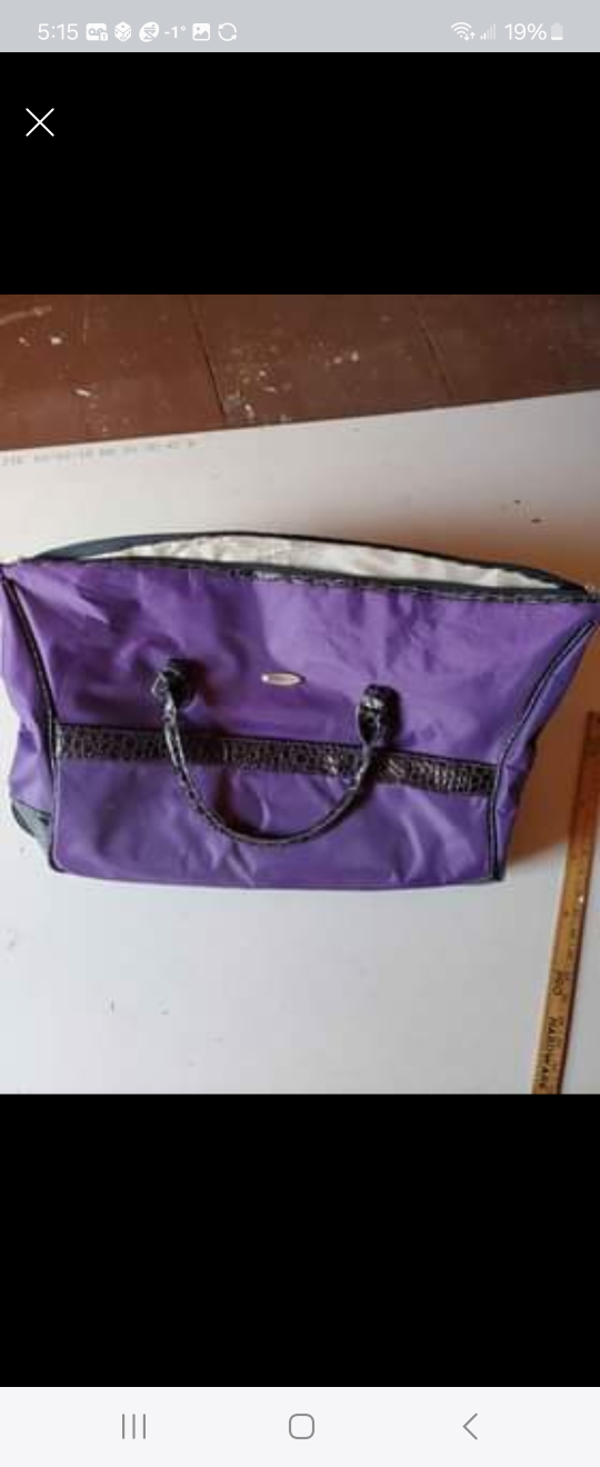 Purple Rolling Travel Duffle Bag