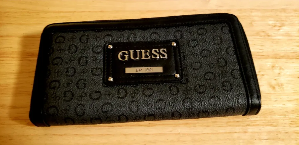 GUESS Women's Black Zip-Around Wallet thumbnail