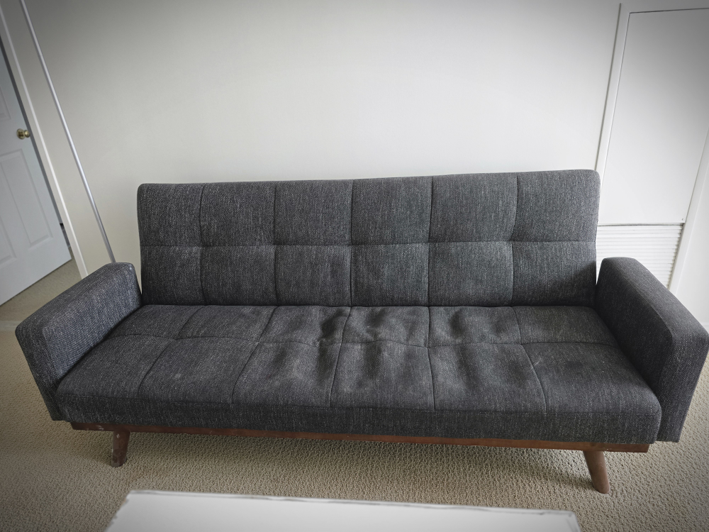 Dark Grey Futon Sofa Bed - photo 2