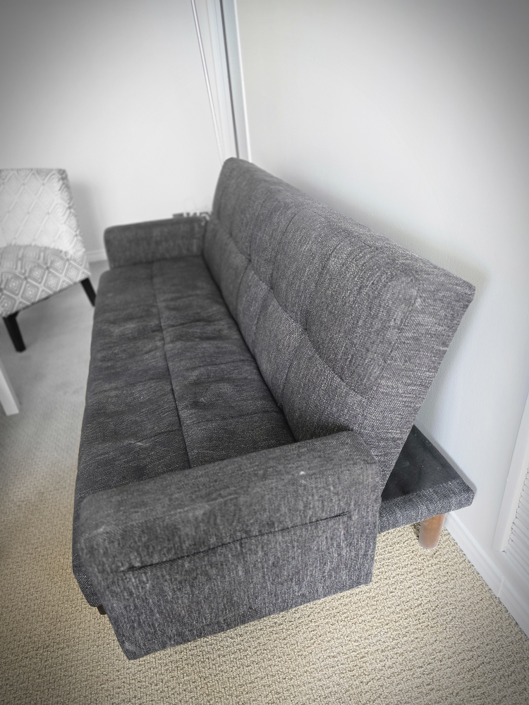 Dark Grey Futon Sofa Bed - photo 3