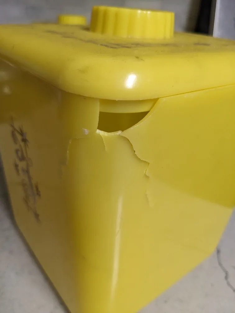 4 vintage canary yellow kitchen canisters image indicator(3)