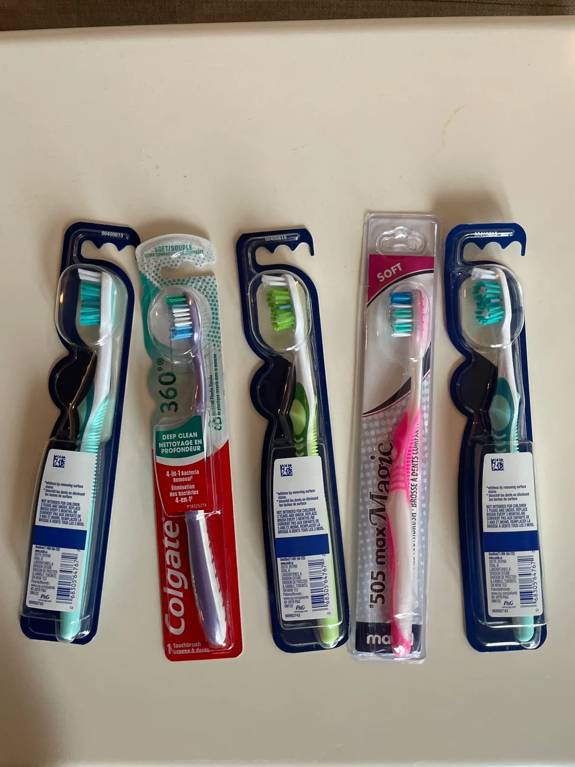 5 free toothbrushes