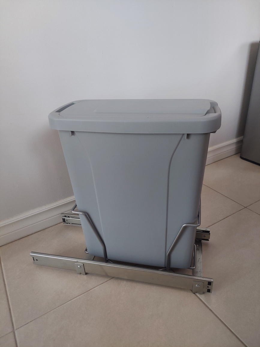 Grey pull-out Kitchen waste bin