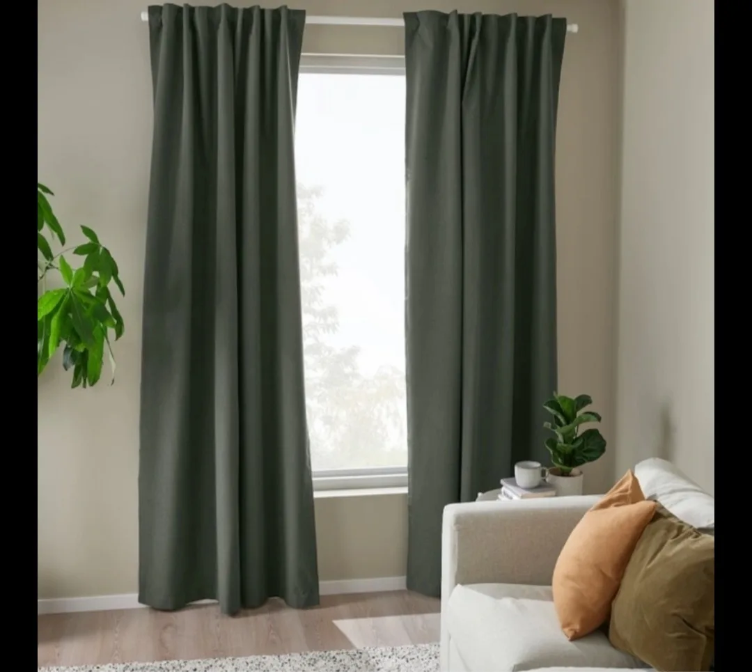 IKEA Blackout Curtains - Dark Green image indicator(2)