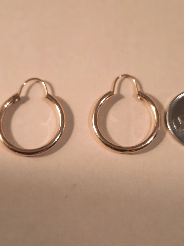 10K Gold Hoop Earrings image indicator(5)