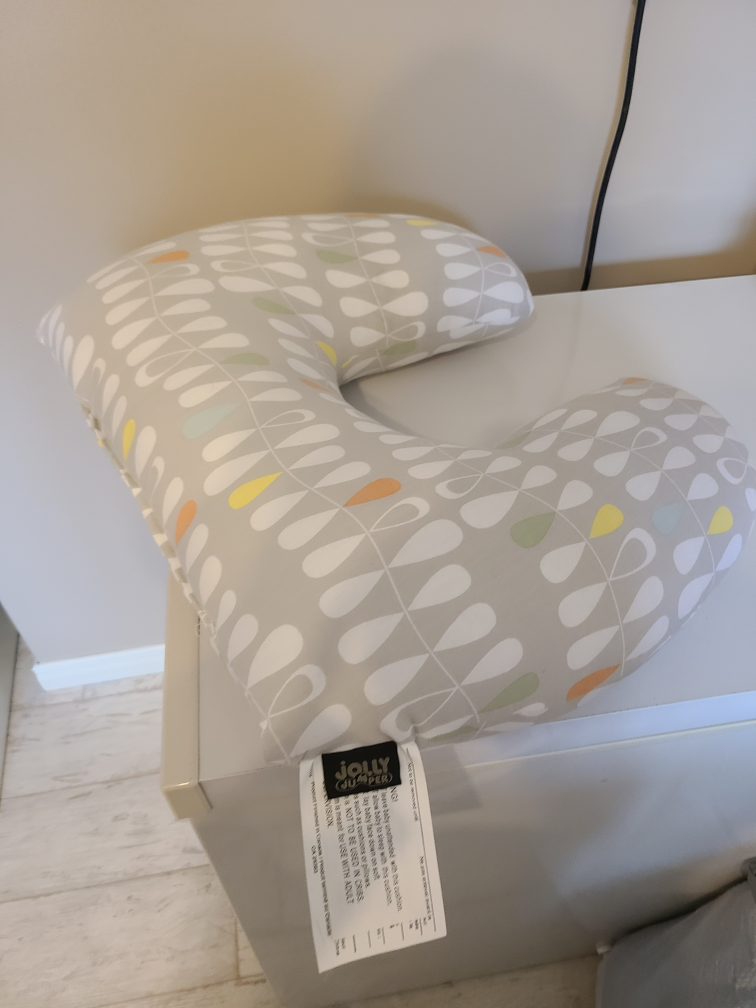 Jolly Jumper Nursing Pillow - Grey/White Pattern - photo 4