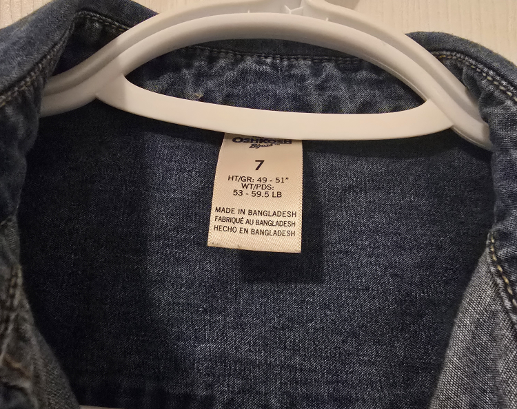 OshKosh B'gosh Girls' Denim Shirt - Size 7 - photo 2