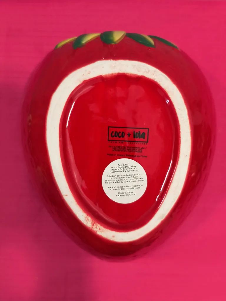 Coco + Lola Strawberry Ceramic Bowl image indicator(2)