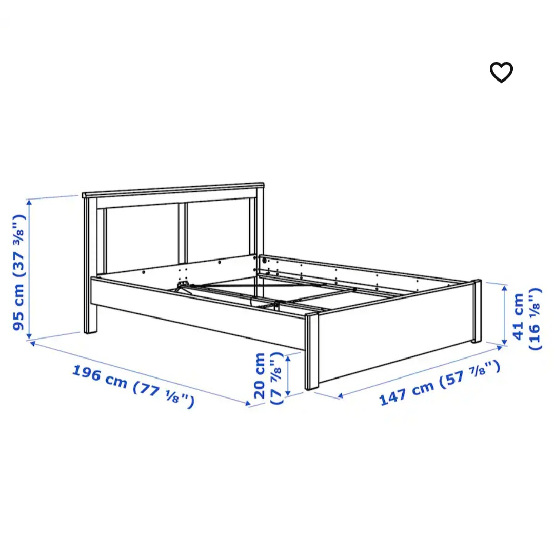 IKEA SONGESAND Full Bed Frame - Brown - photo 2
