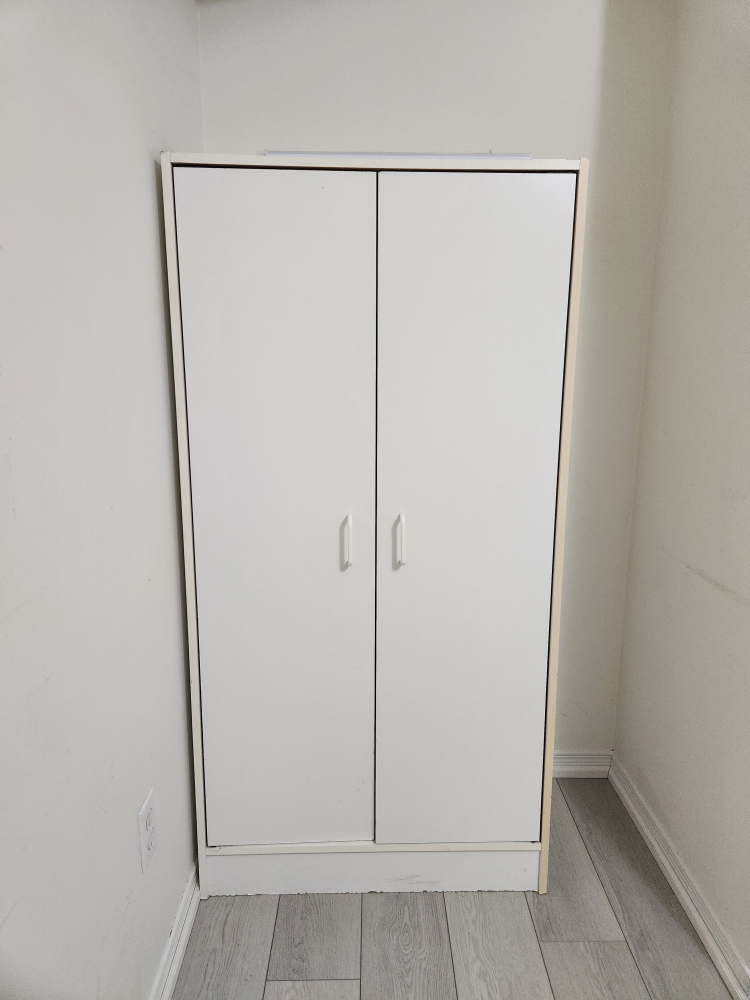White Storage Cabinet with Shelves