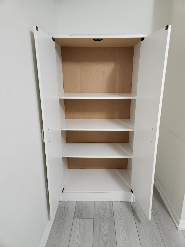 White Storage Cabinet with Shelves - photo 2