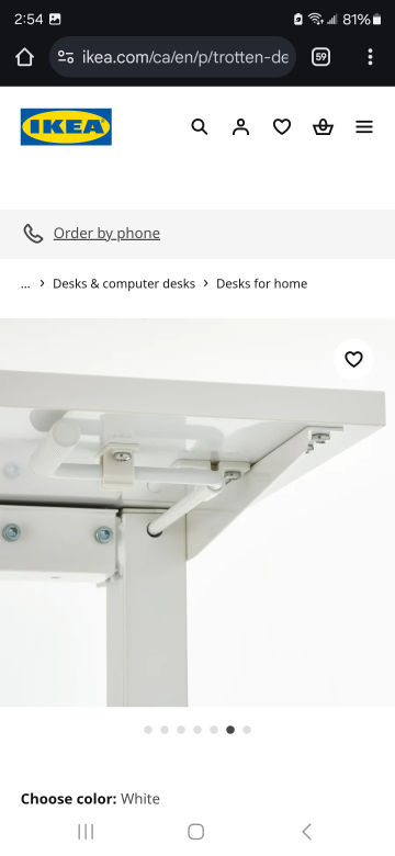 IKEA TROTTEN White Standing Desk - photo 3