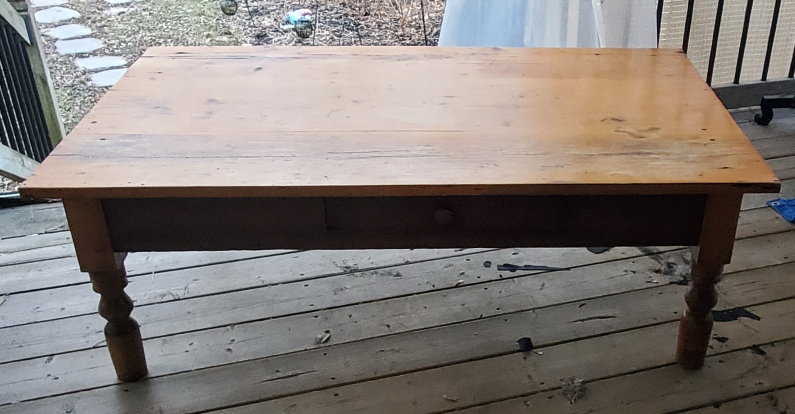 Rustic Farmhouse Coffee Table with Drawer - photo 5
