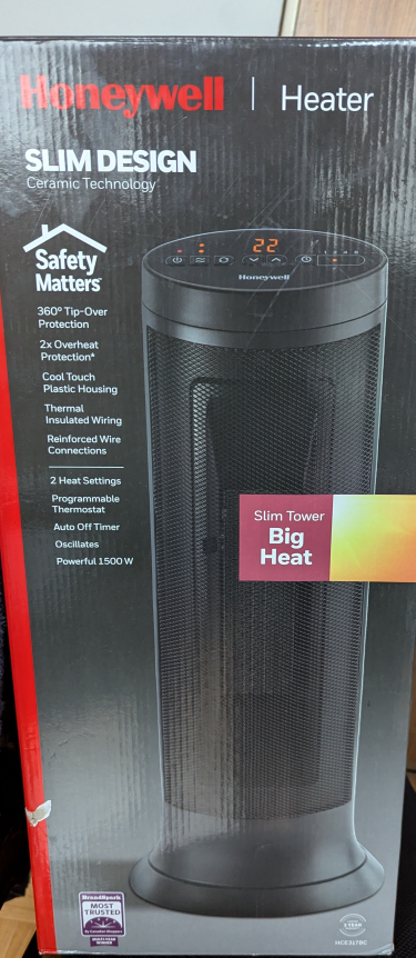 Honeywell Slim Tower Heater - 1500W - photo 2