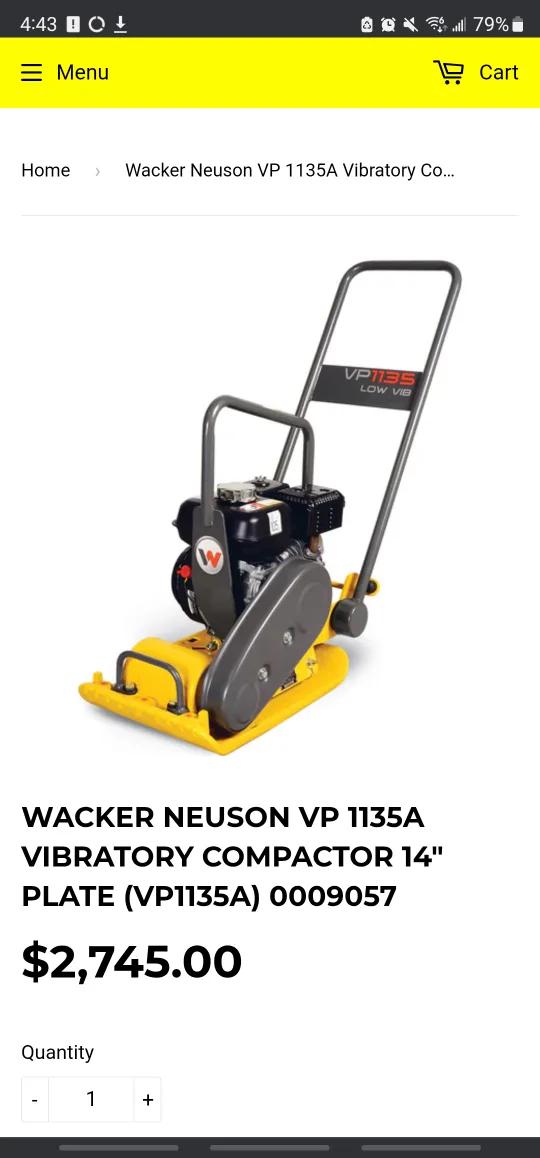 Wacker Neuson VP 1135A Vibratory Compactor image indicator(3)
