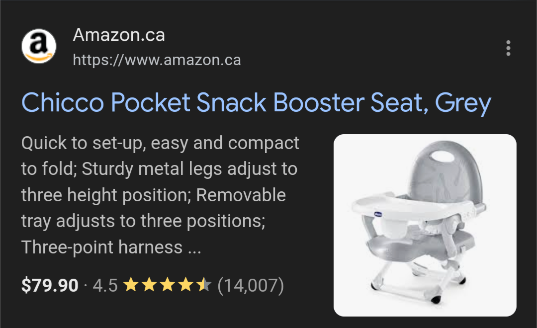 Chicco Pocket Snack Booster Seat - Grey - photo 3