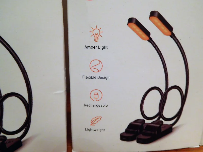 NEW 2-pack Rechargeable LED Book Lights with Flexible Gooseneck image indicator(6)