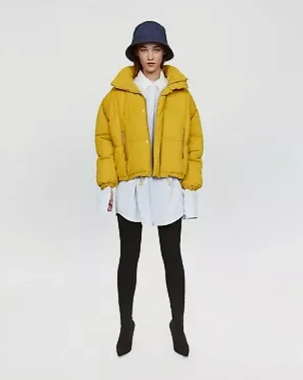 Zara Yellow Puffer Jacket image indicator(2)