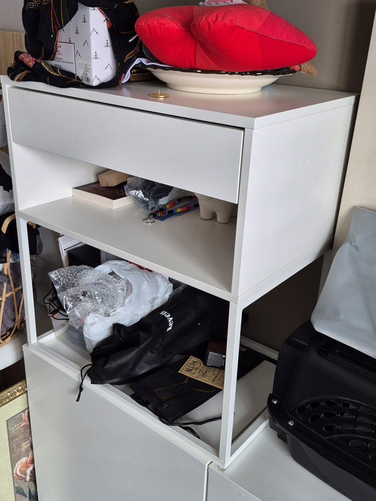 White End Table with Drawer - photo 2
