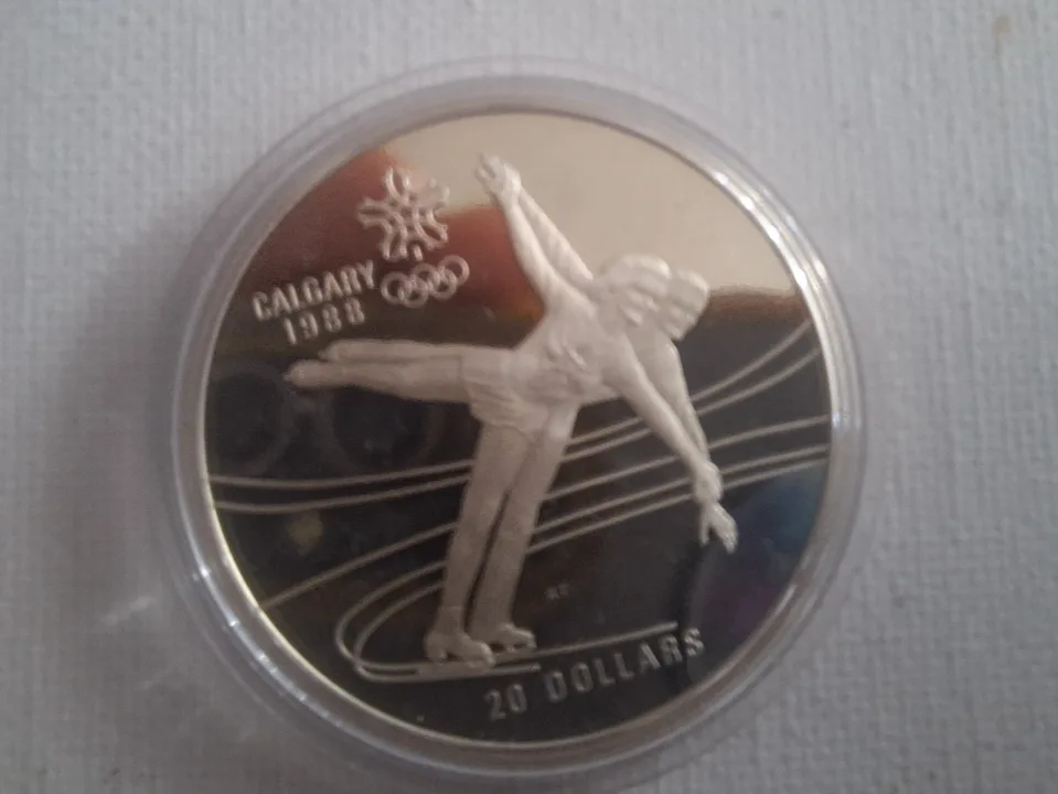 Calgary 1988 Sterling Silver Olympic Winter Coins image indicator(9)