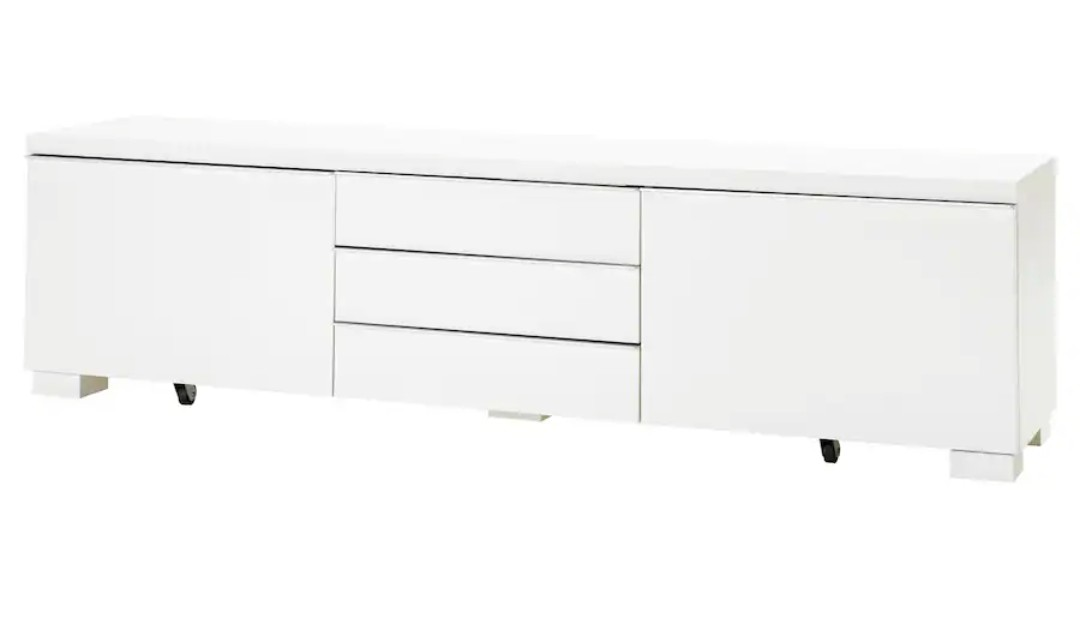 White High Gloss TV Stand Media Console Cabinet - photo 2