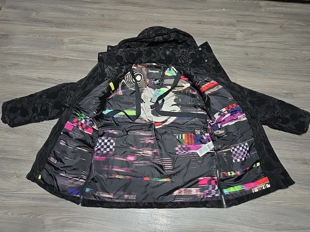 Desigual Mickey Mouse 100th Anniversary Puffer Jacket - Size M image indicator(9)