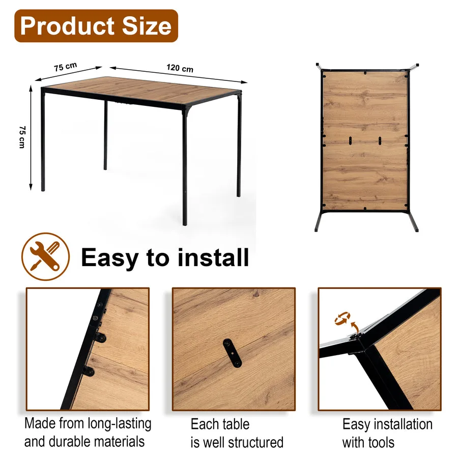 Modern Industrial Dining/Writing Table - 120cm x 75cm image indicator(2)