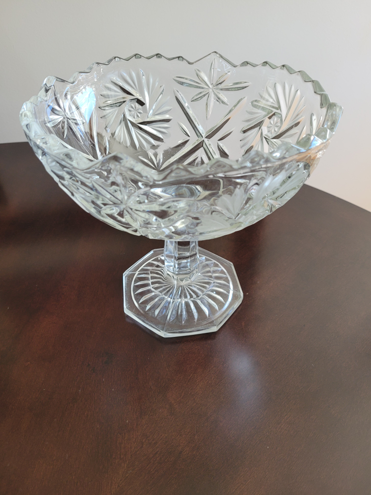 Vintage Crystal Serving Bowl and Platter Set - photo 3