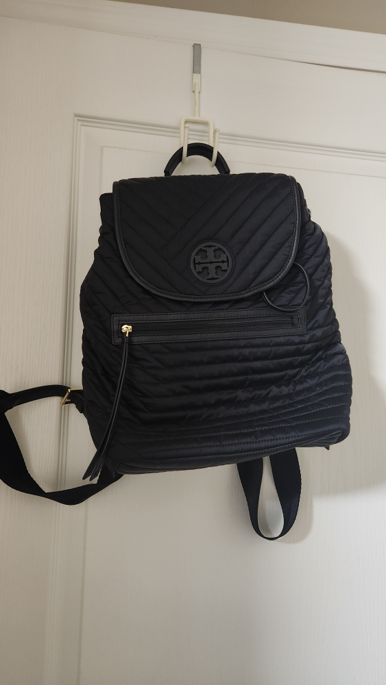Tory Burch Black Quilted Backpack