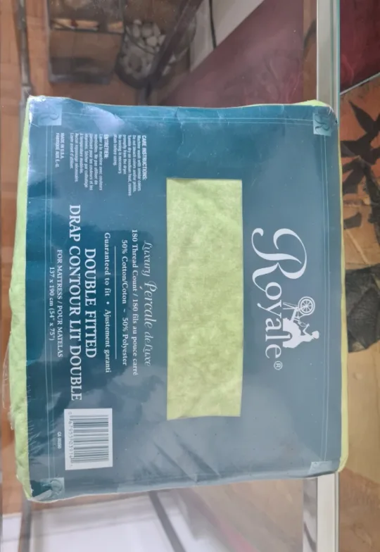 Royale Double Fitted Sheet - Light Green image indicator(3)