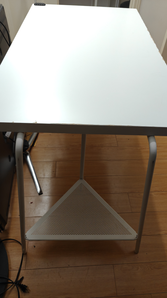 White Desk with Triangle Shelf - photo 4