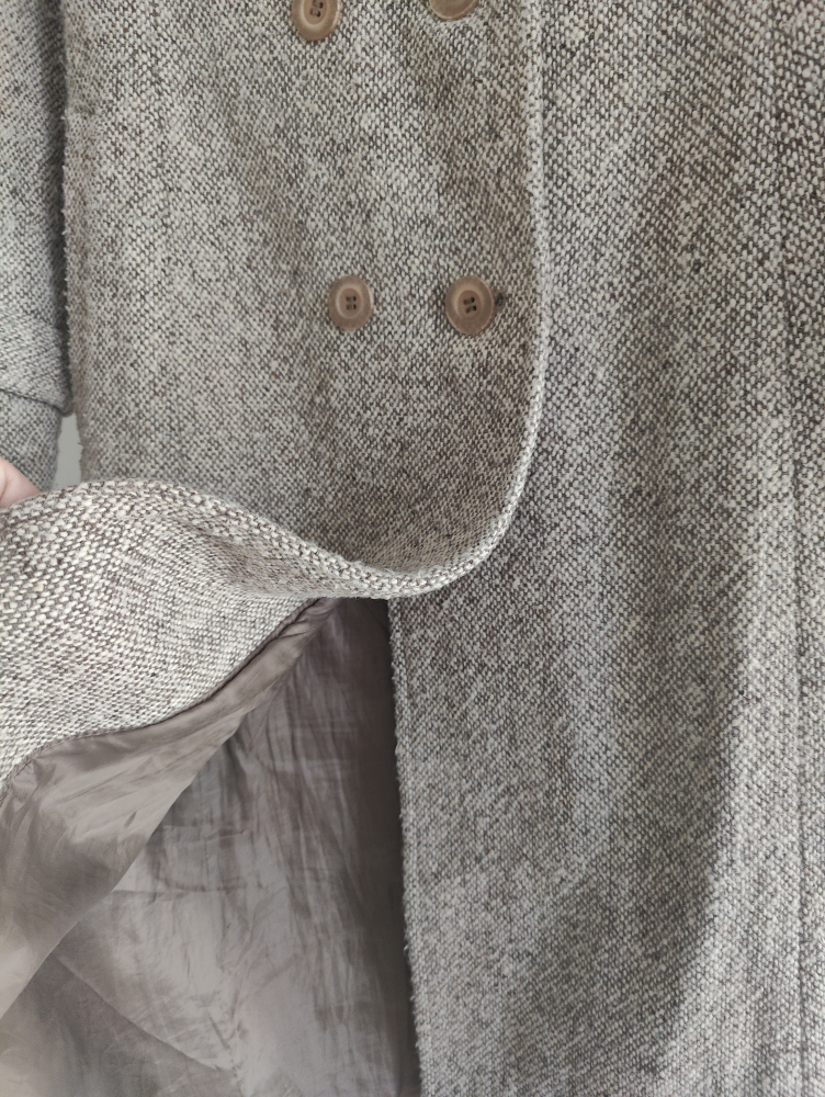 Vintage Tweed Double-Breasted Coat - photo 2
