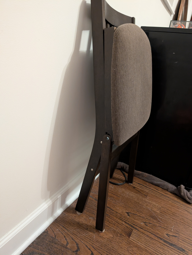 Set of Four Dark Brown Folding Chairs from Costco